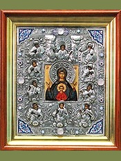 Икона Божией Матери «Знамение» Курская-Коренная. Сертификат 211
