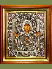 Икона Божией Матери «Знамение» Курская-Коренная. Сертификат 22