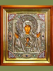 Икона Божией Матери «Знамение» Курская-Коренная. Сертификат 262