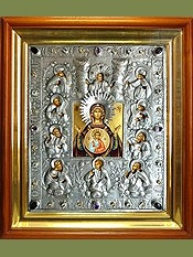 Икона Божией Матери «Знамение» Курская-Коренная. Сертификат 340