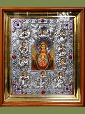Икона Божией Матери «Знамение» Курская-Коренная». Сертификат 66