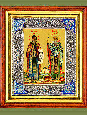 Икона «Св. равноап. Кирилл и Мефодий». Сертификат б/н