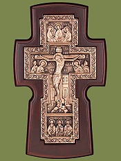 Крест гальванический настенный (ольха, медь). Артикул 17109.