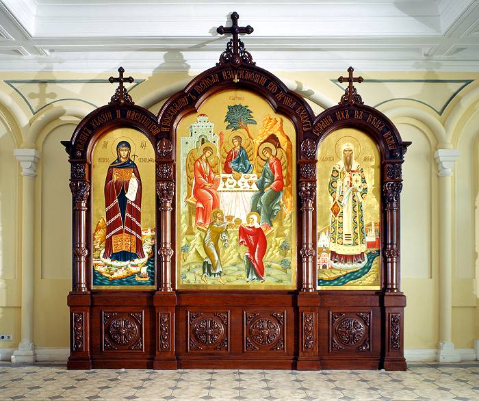Киот напольный Трехчастный, Зачатьевский женский монастырь, г.Москва